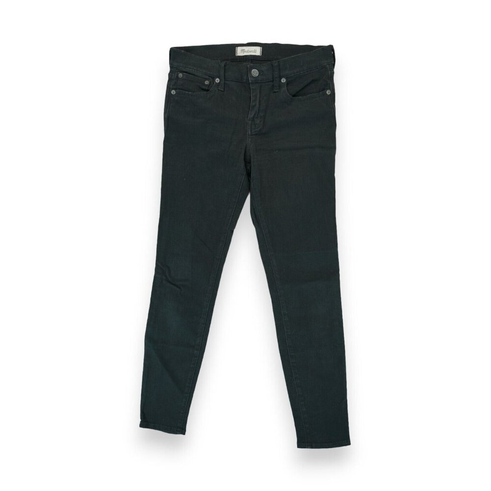 MADEWELL Women’s Black Skinny Skinny Mid Rise Distressed Denim Jeans Size 26
